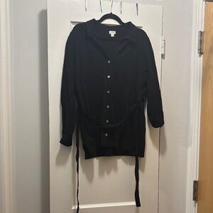 J. Crew Black Button-Up Top